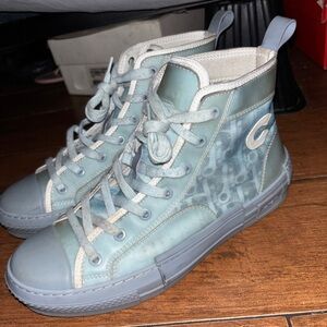 Dior High-Top Sneakers - Light Blue and Gray special edition